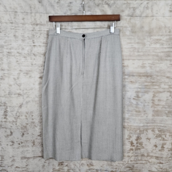 Vintage 1990s Houndstooth Pencil Skirt Academia Pinup VTG 90s M Black White - Picture 6 of 10